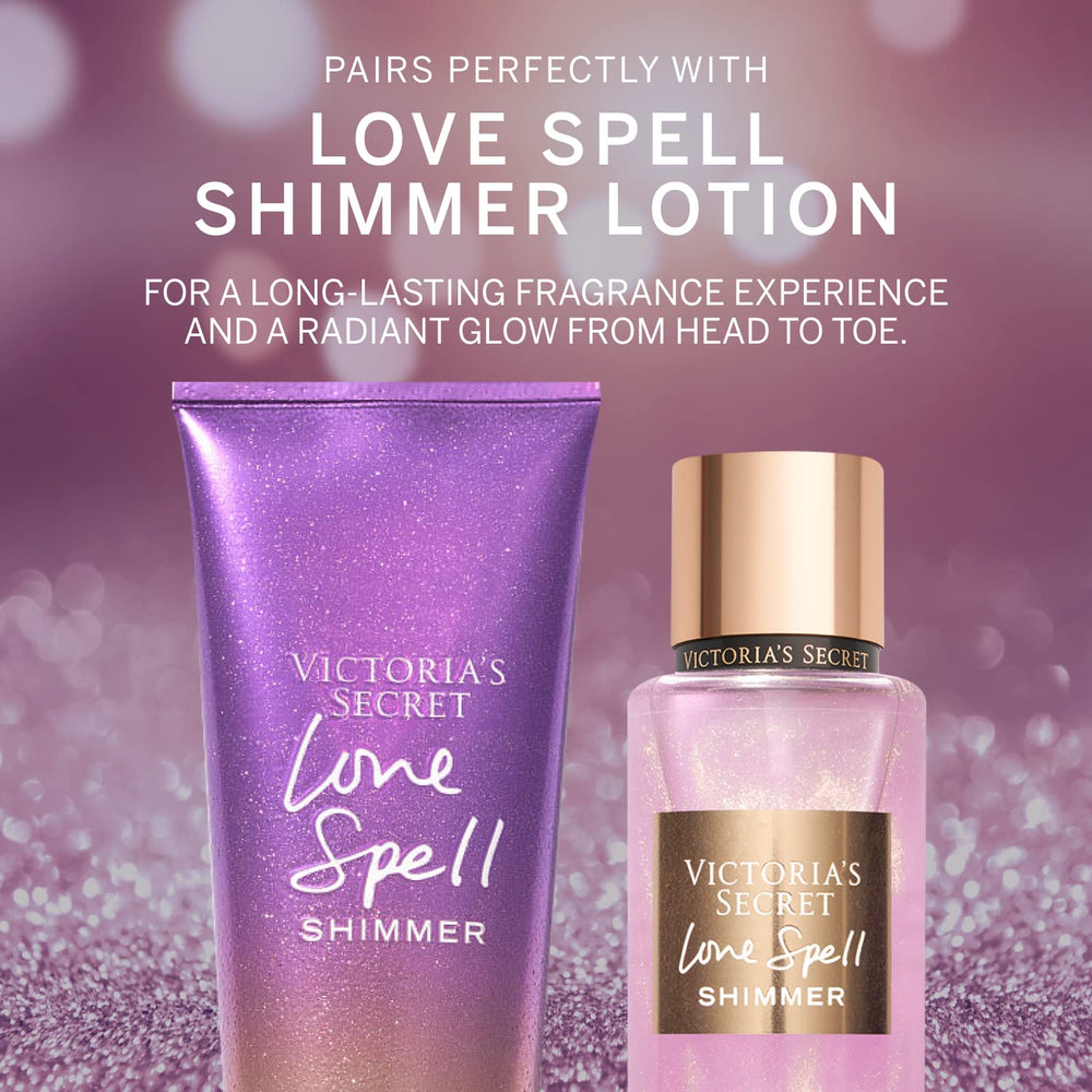 Victoria's Secret Love Spell pulverizador cerca de la piel, ideal para retoques rápidos.