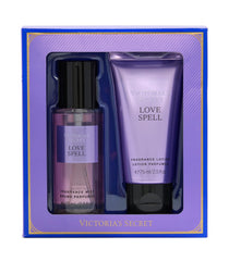 Victoria's Secret Love Spell dúo regalo caja, ideal para sorprender en ocasiones especiales.