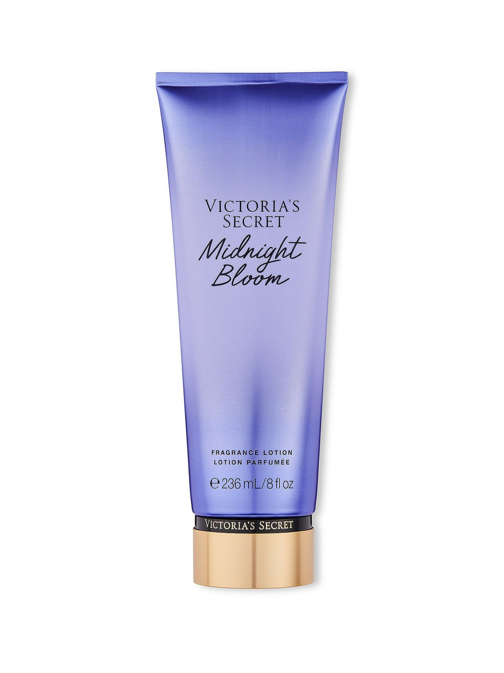 Victoria's Secret Midnight Bloom loción corporal en botella, hidratación duradera para la piel.