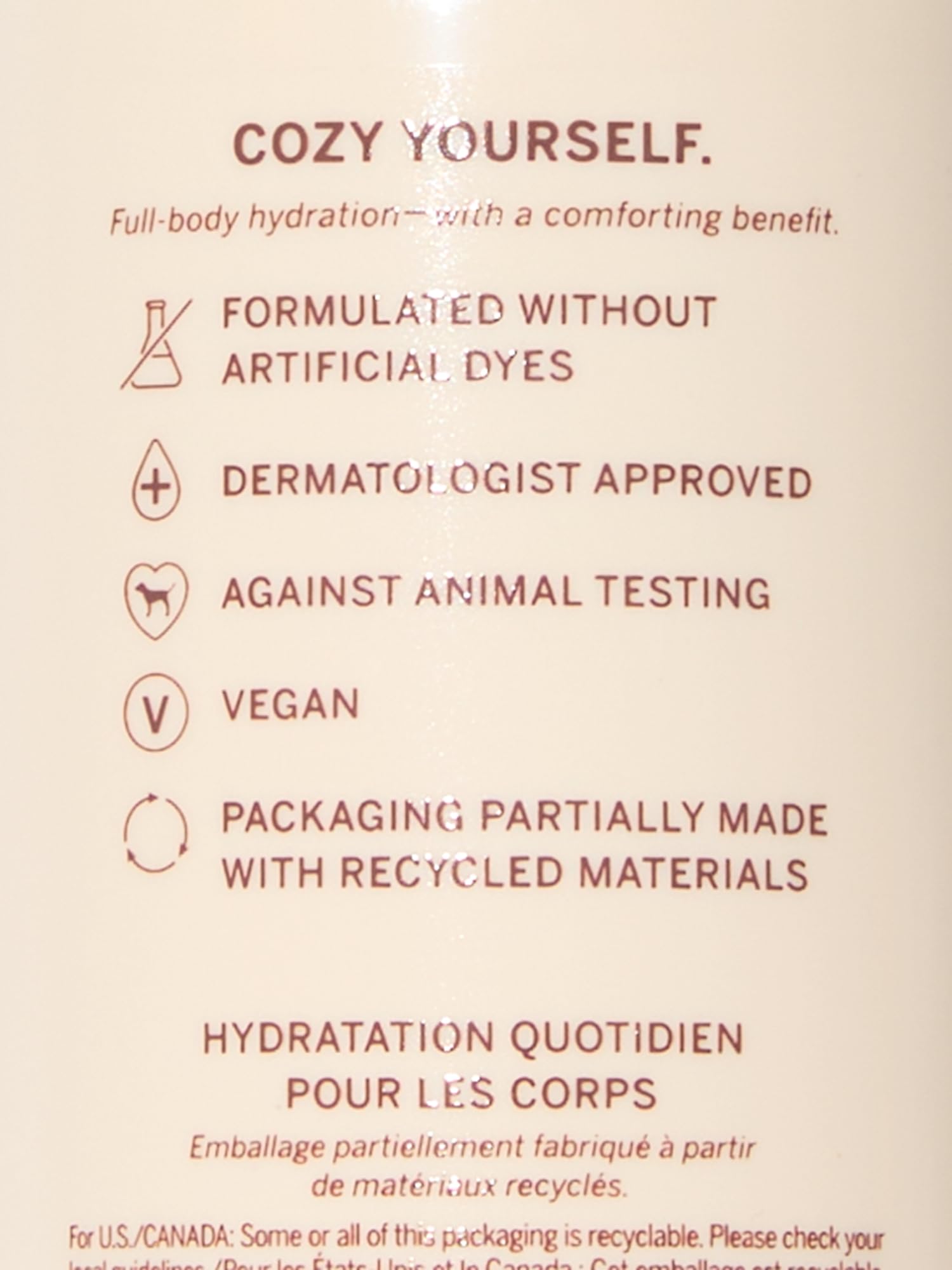 Victoria's Secret PINK aprobada dermatológicamente para piel suave.