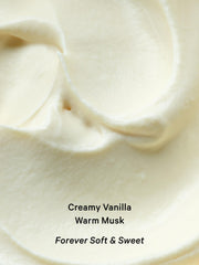 Textura cremosa de Vanilla Lace para piel suave e hidratada