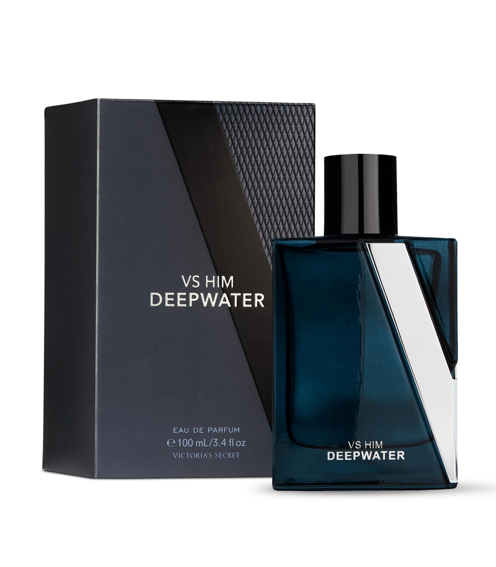 Victoria's Secret VS Him Deepwater, botella frontal, aroma fresco para uso diario y confianza.