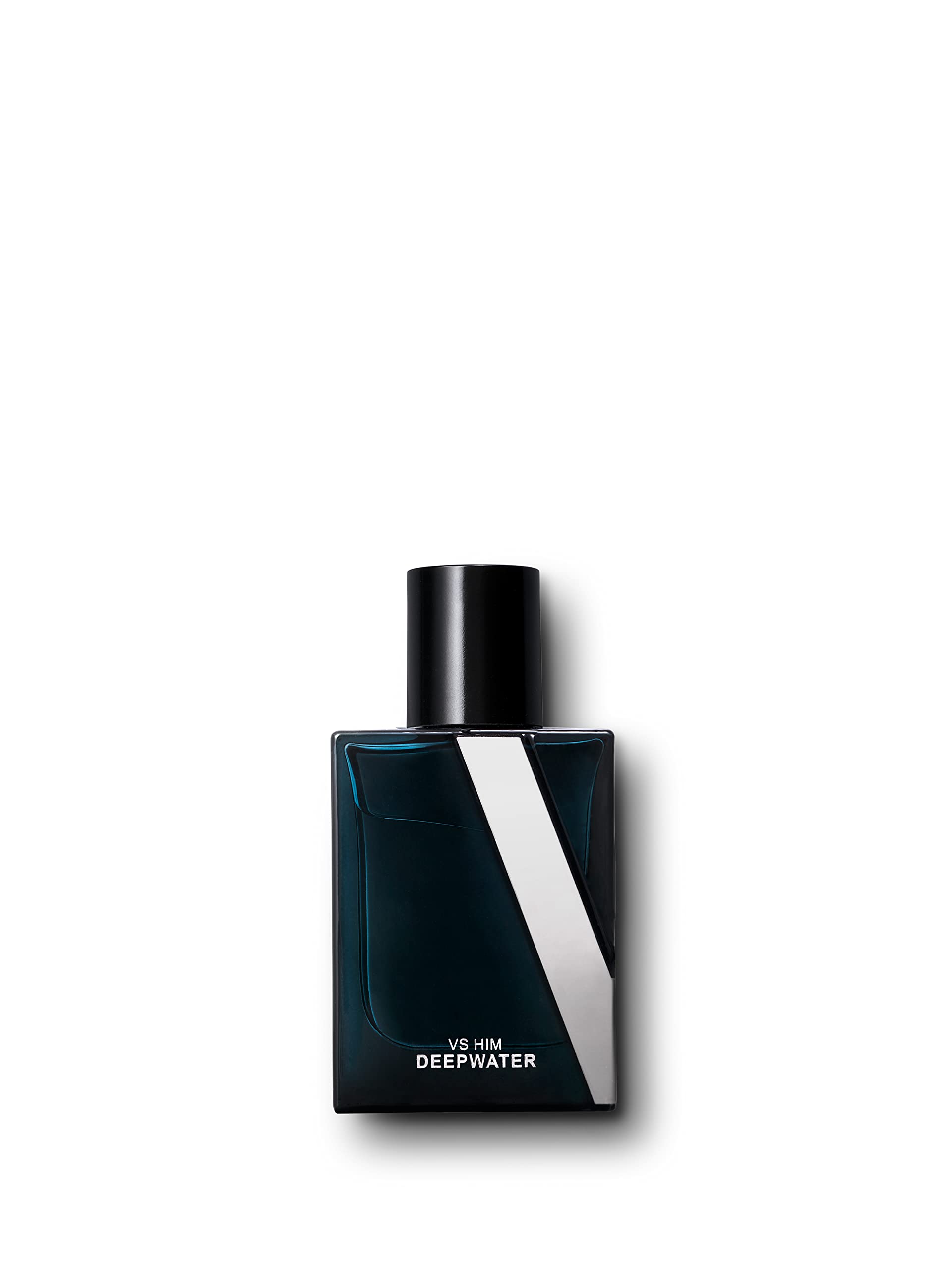 Victoria's Secret VS Him Deepwater, tapa del frasco destacando cierre seguro para viajar.
