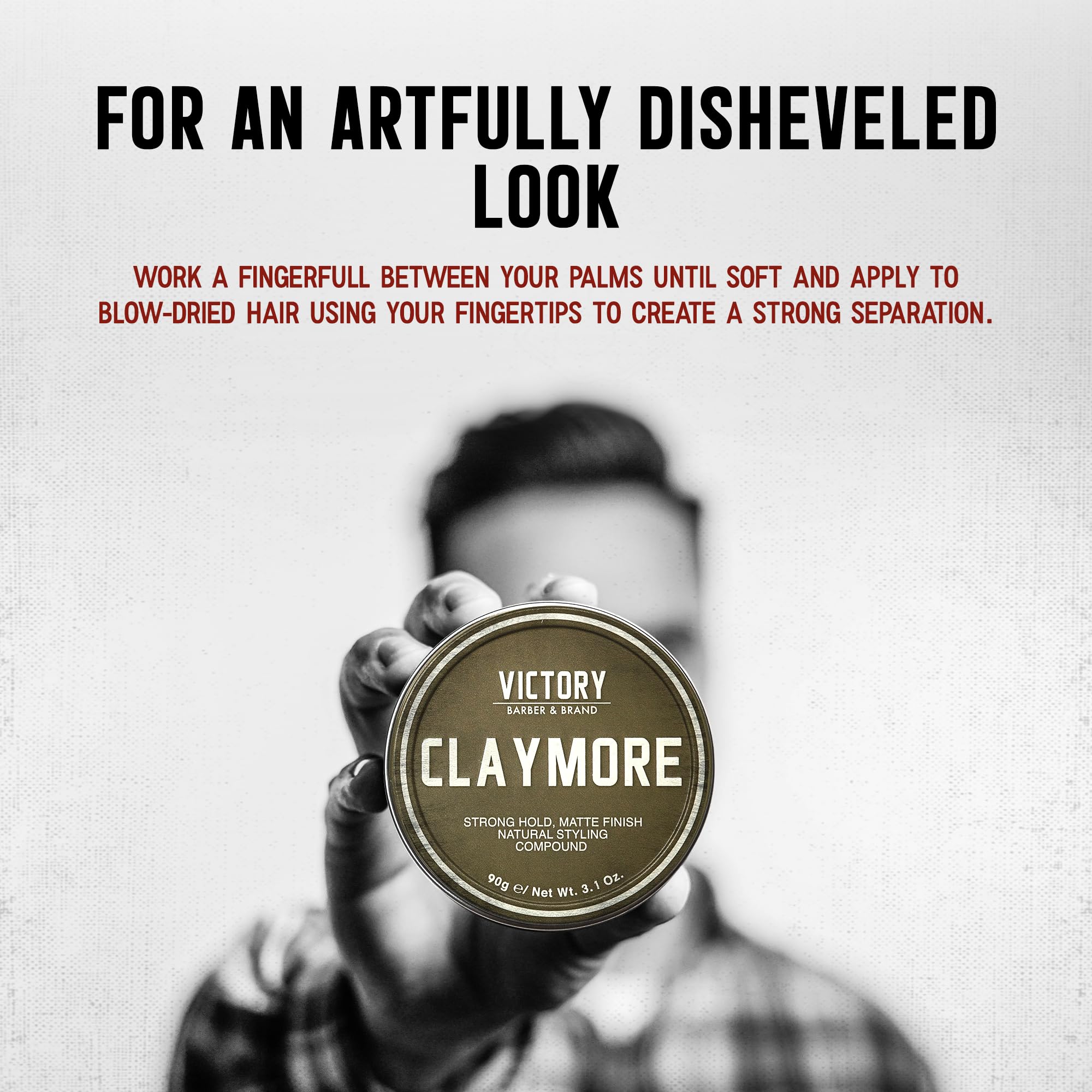 Claymore de Victory, fórmula que absorbe grasa para aspecto limpio.