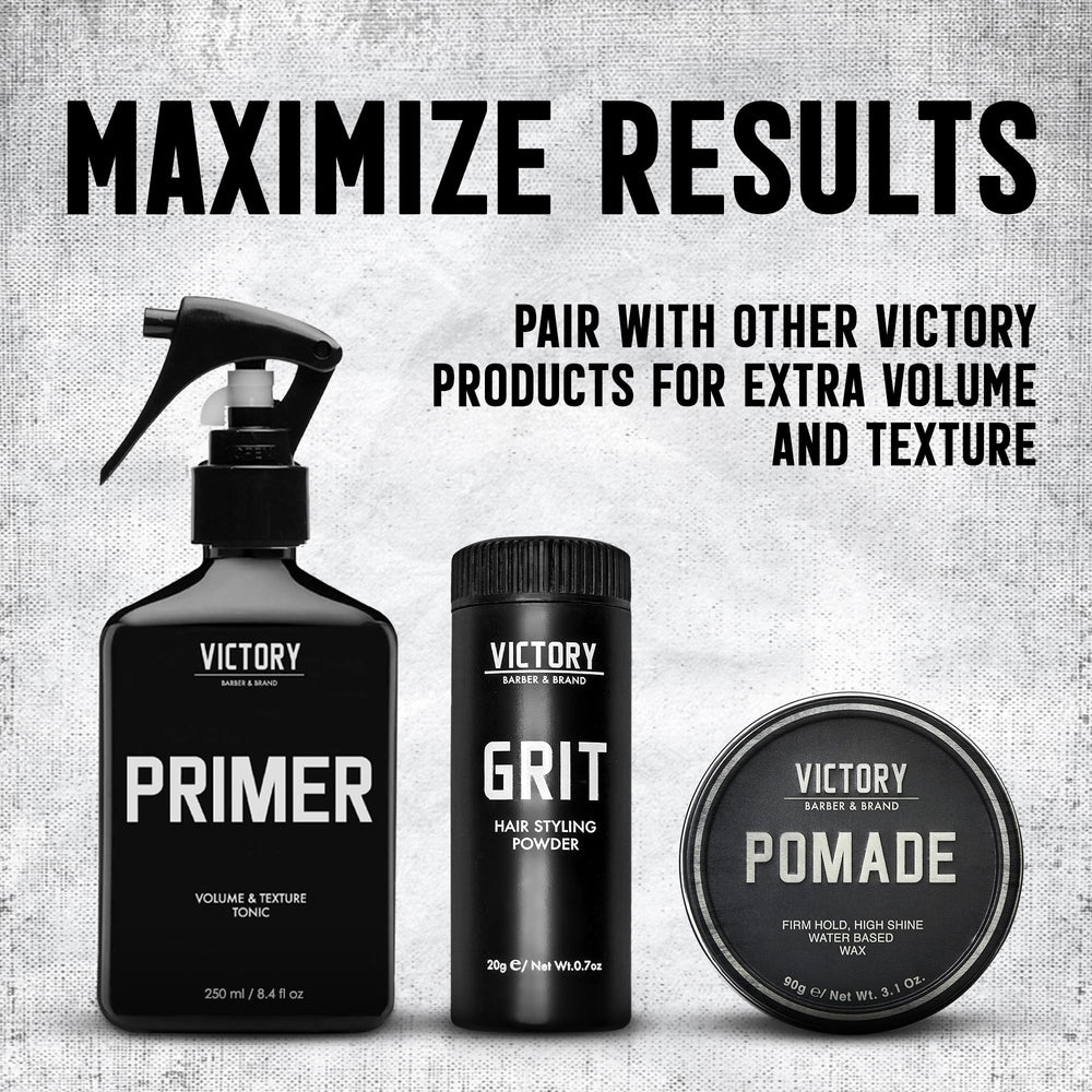 Victory Primer: estilo masculino con acabado natural y versátil