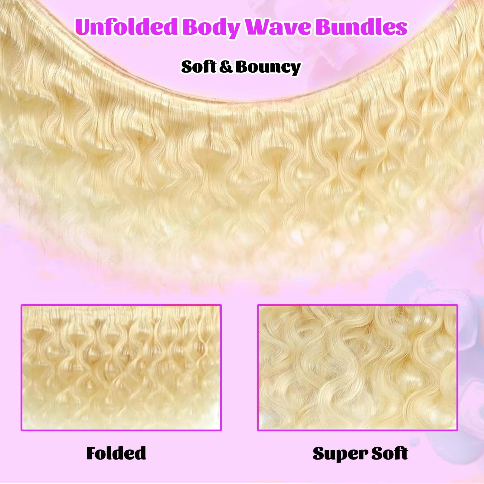 VICYAO 613 bundle pack closeup shows silky strands and healthy ends.