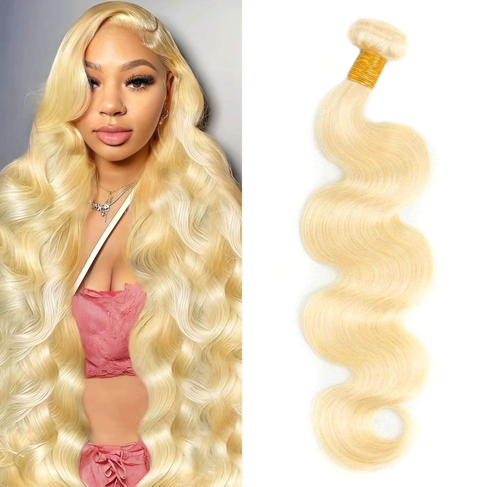 VICYAO 613 pelo rubio con onda corporal 24 pulgadas, aspecto natural y volumen inmediato para peinado diario