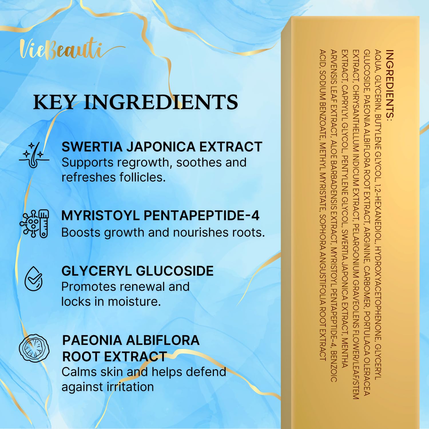 La VieBeauti-ingredientes-naturales-panax-ginseng ofrece una fórmula nutritiva para fortalecer pelos de cejas.
