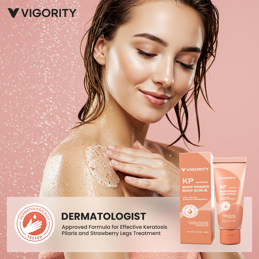 Vigority KP Bump Eraser ritual de cuidado corporal para piel más suave
