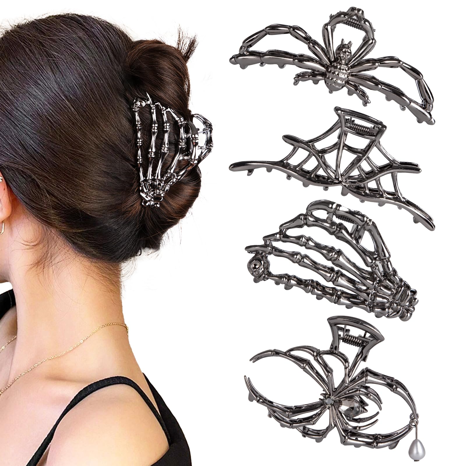 Pinza para el cabello Vigorpace con diseño de araña para un agarre seguro.