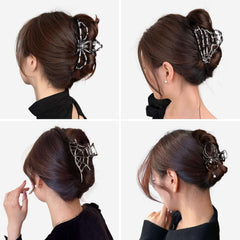 Pinza para cabello Vigorpace con telaraña, ideal para peinados rápidos.