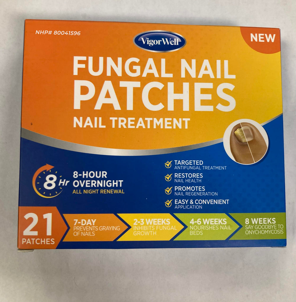 Parche de uñas tono piel VigorWell, uso cómodo y discreto.