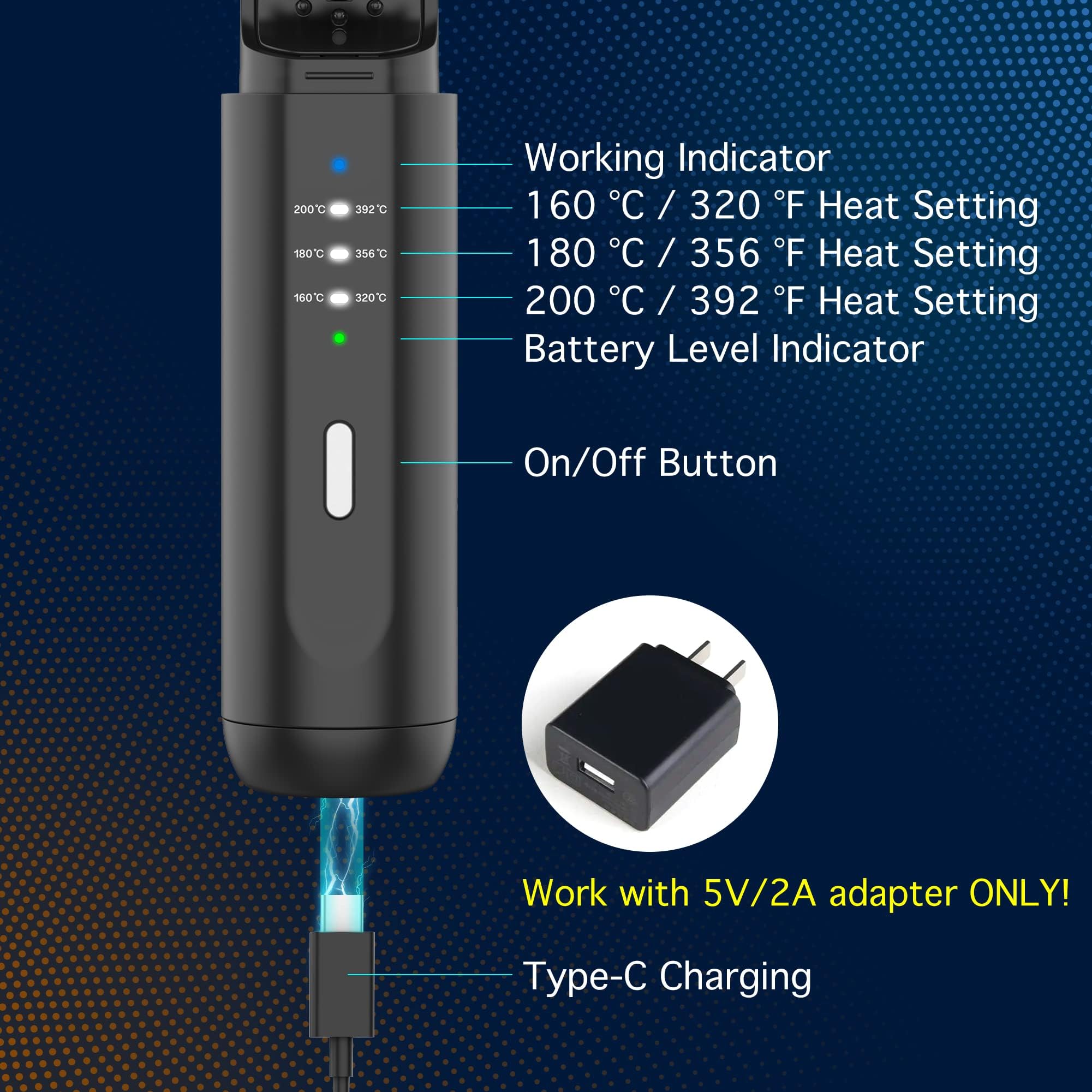 VIKICON ajustes-temperatura-160-180-200: adapta el calor a tu tipo de barba.