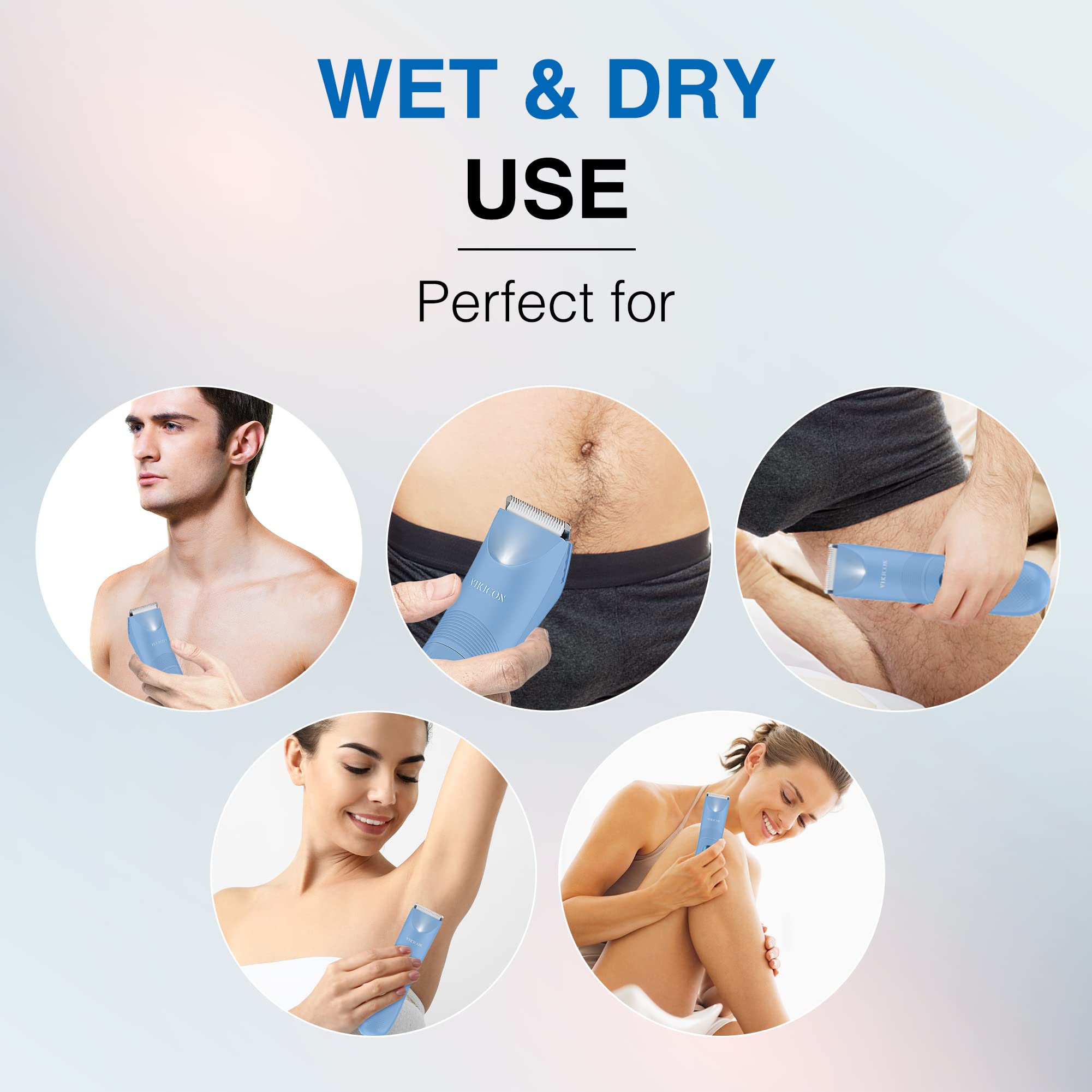 Uso en ducha con IPX7 para grooming cómodo.