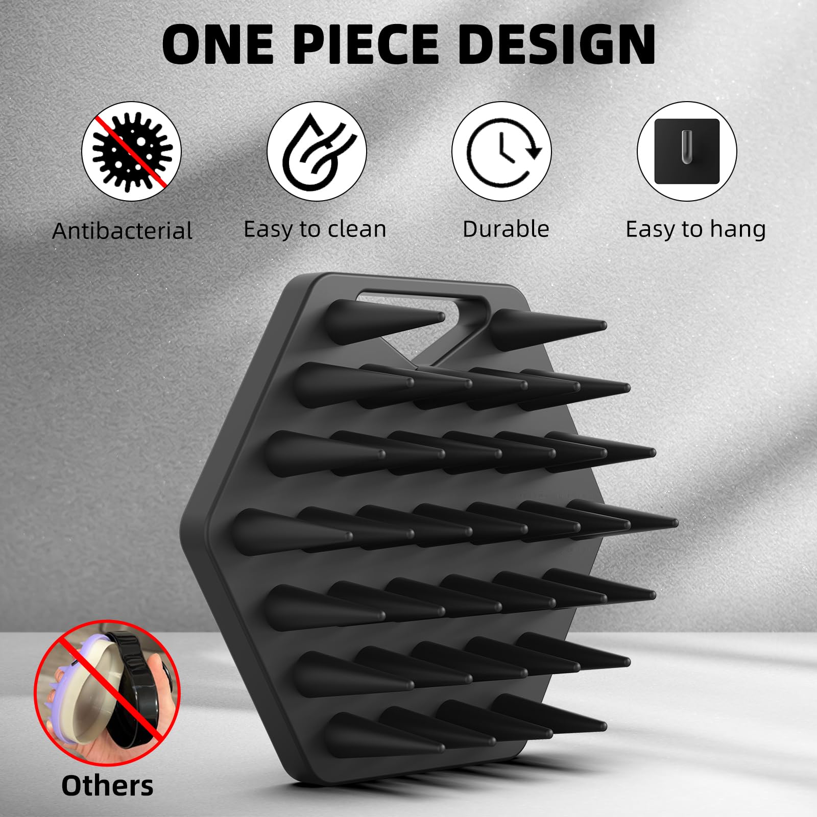 VIKICON cepillo para barba con cerdas suaves para cuidado cómodo de la piel.