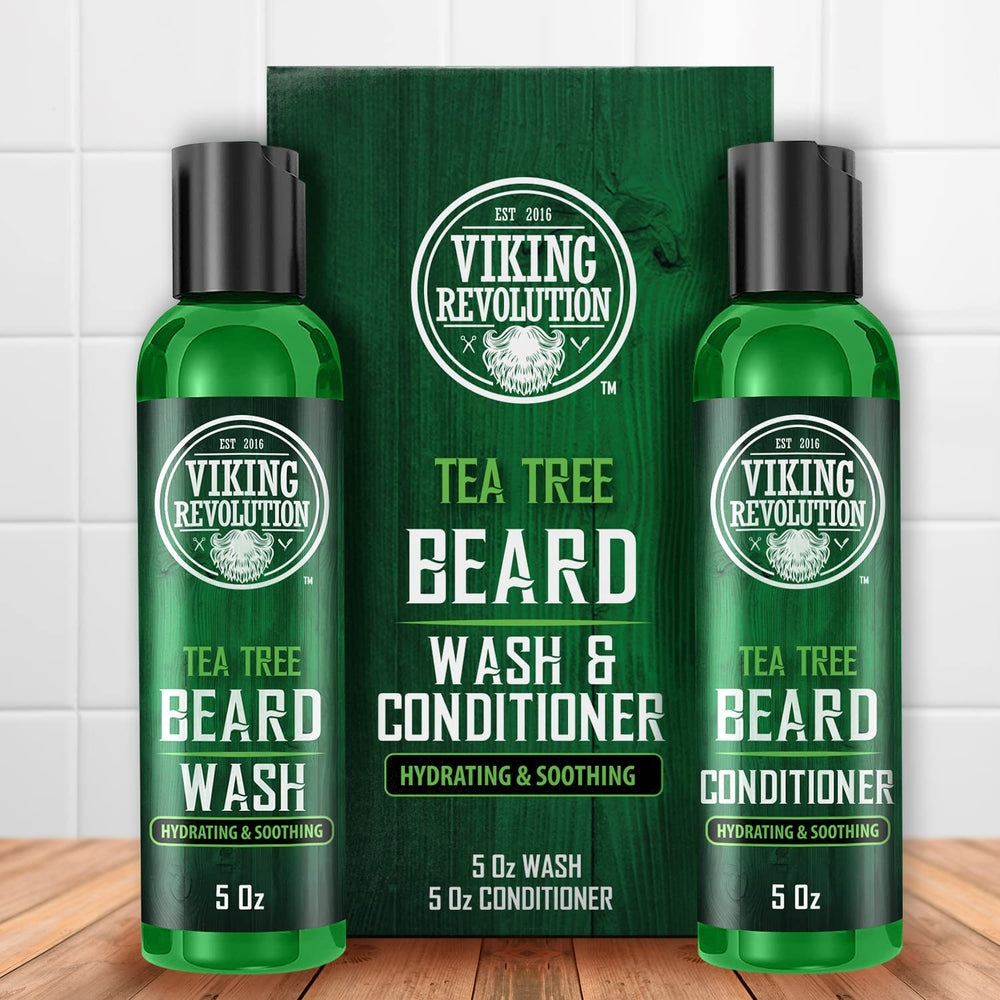 Viking Revolution Aceite de árbol de té para barba nutrida.