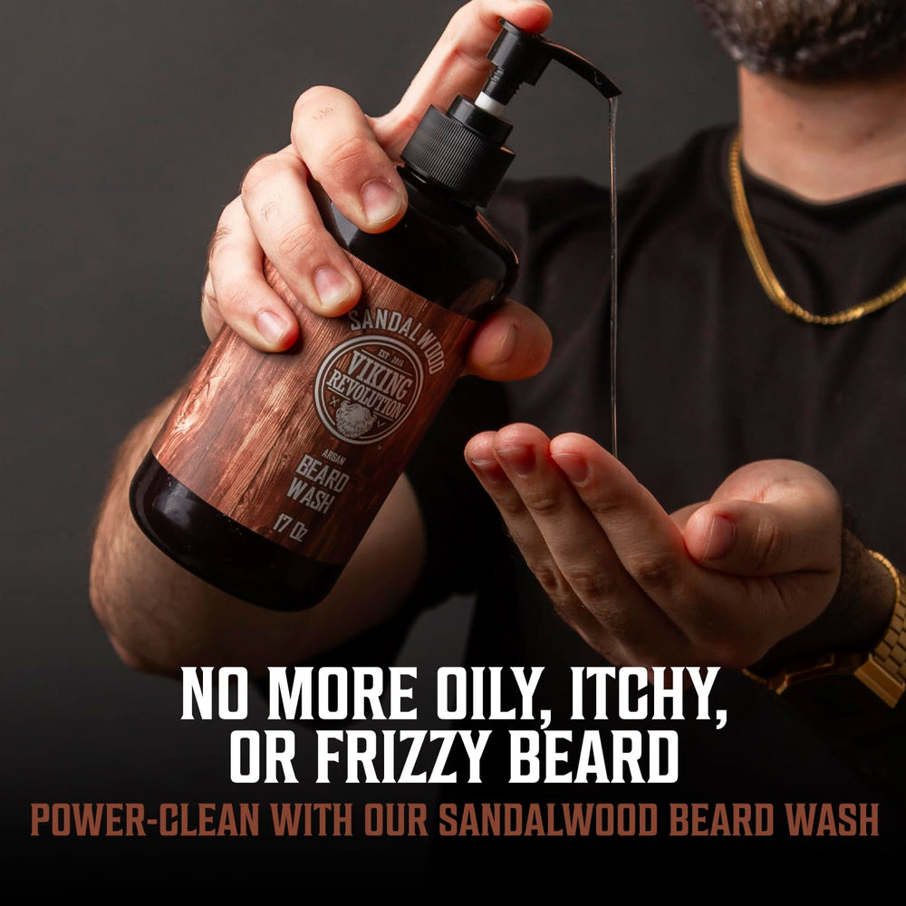 Viking Revolution aceite para barba con argán y jojoba, hidratación profunda.