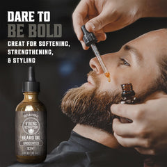 Viking Revolution aceite para barba con argán y jojoba hidrata la piel y la barba