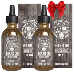 Viking Revolution Aceite para barba con argán y jojoba, botella para suavidad duradera