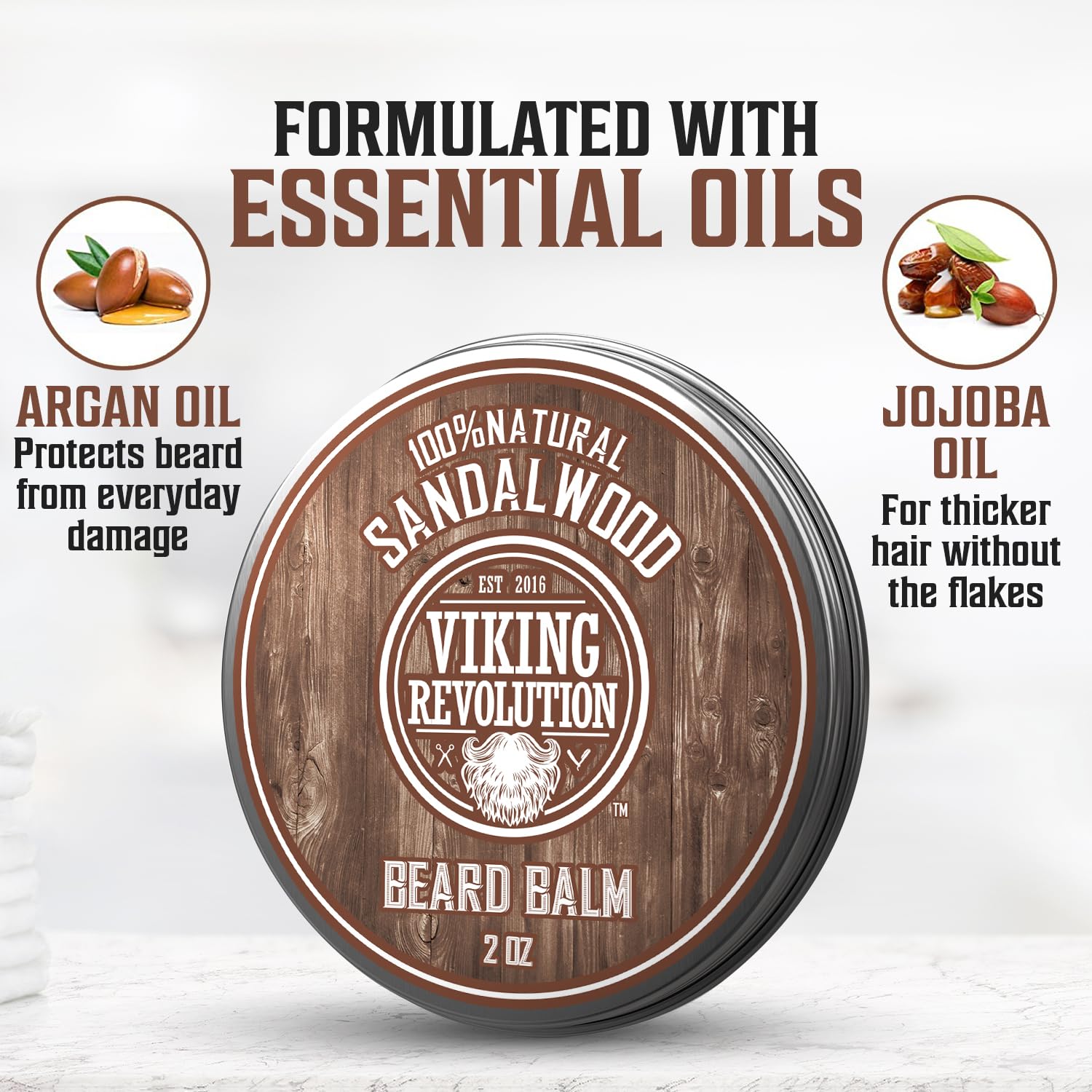 Aceite de jojoba de Viking Revolution para barba, suaviza