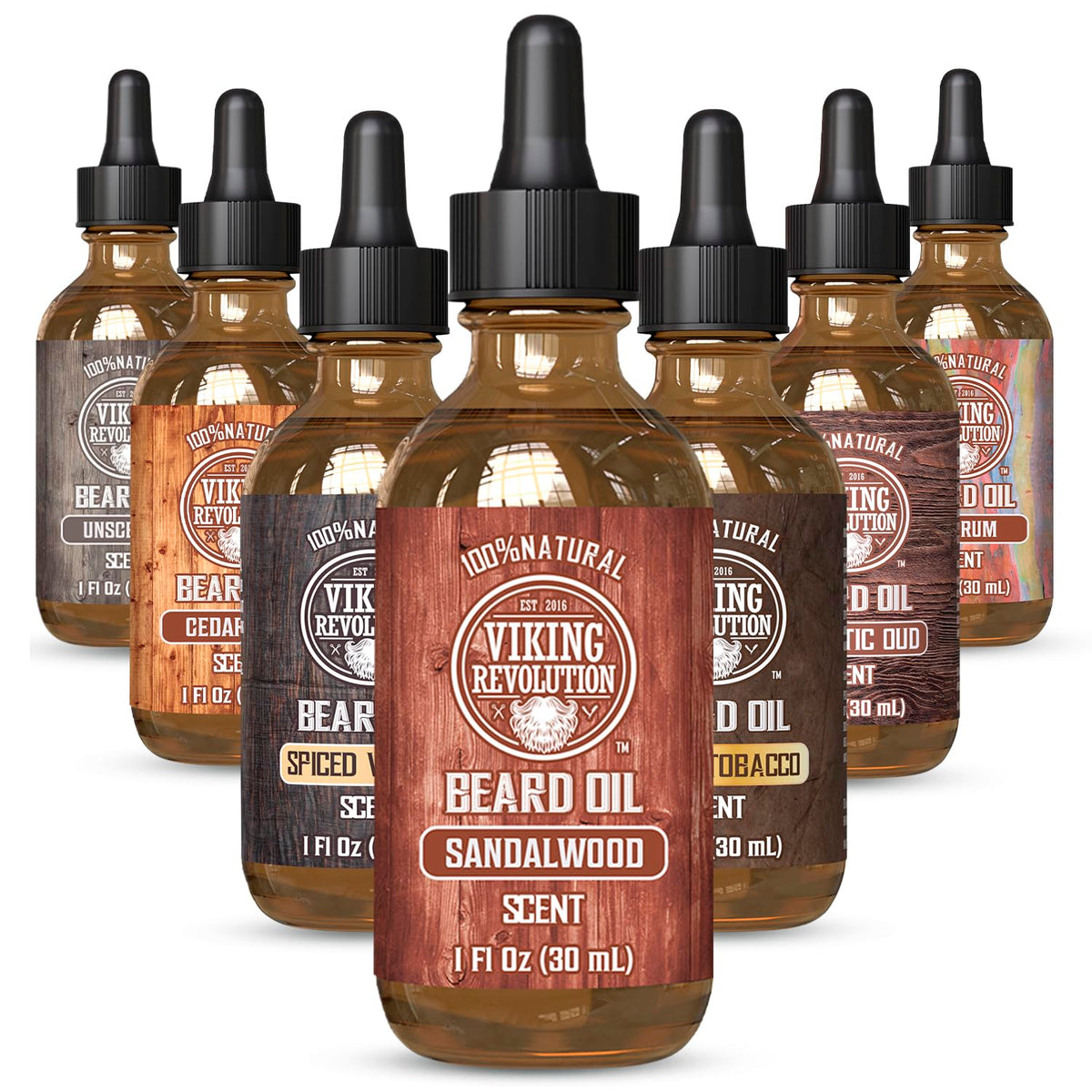 Viking Revolution: aceite de barba con aroma a sándalo para suavidad y nutrición de la barba