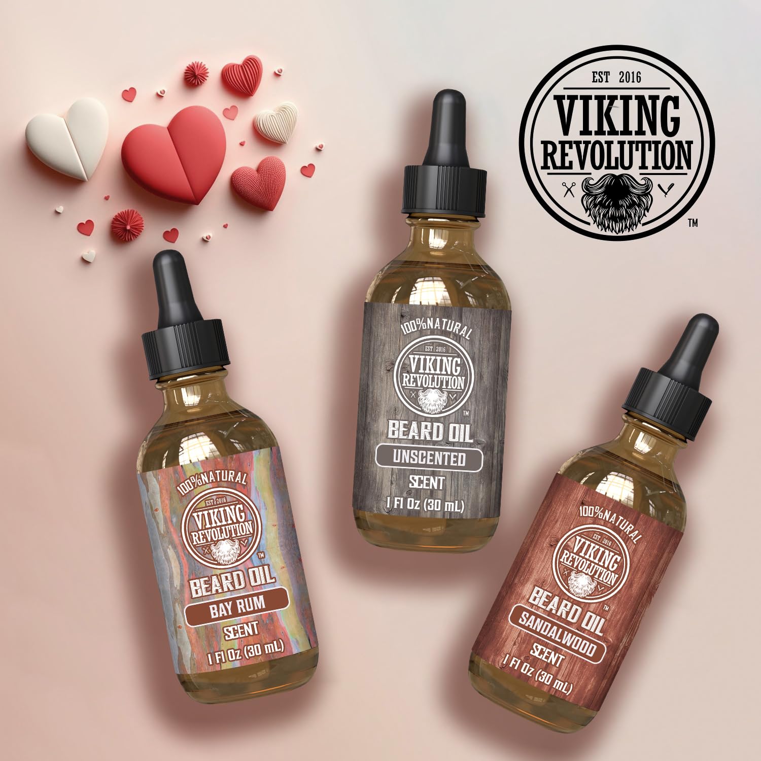 Viking Revolution Aceite para barba sin fragancia, aplicación suave.