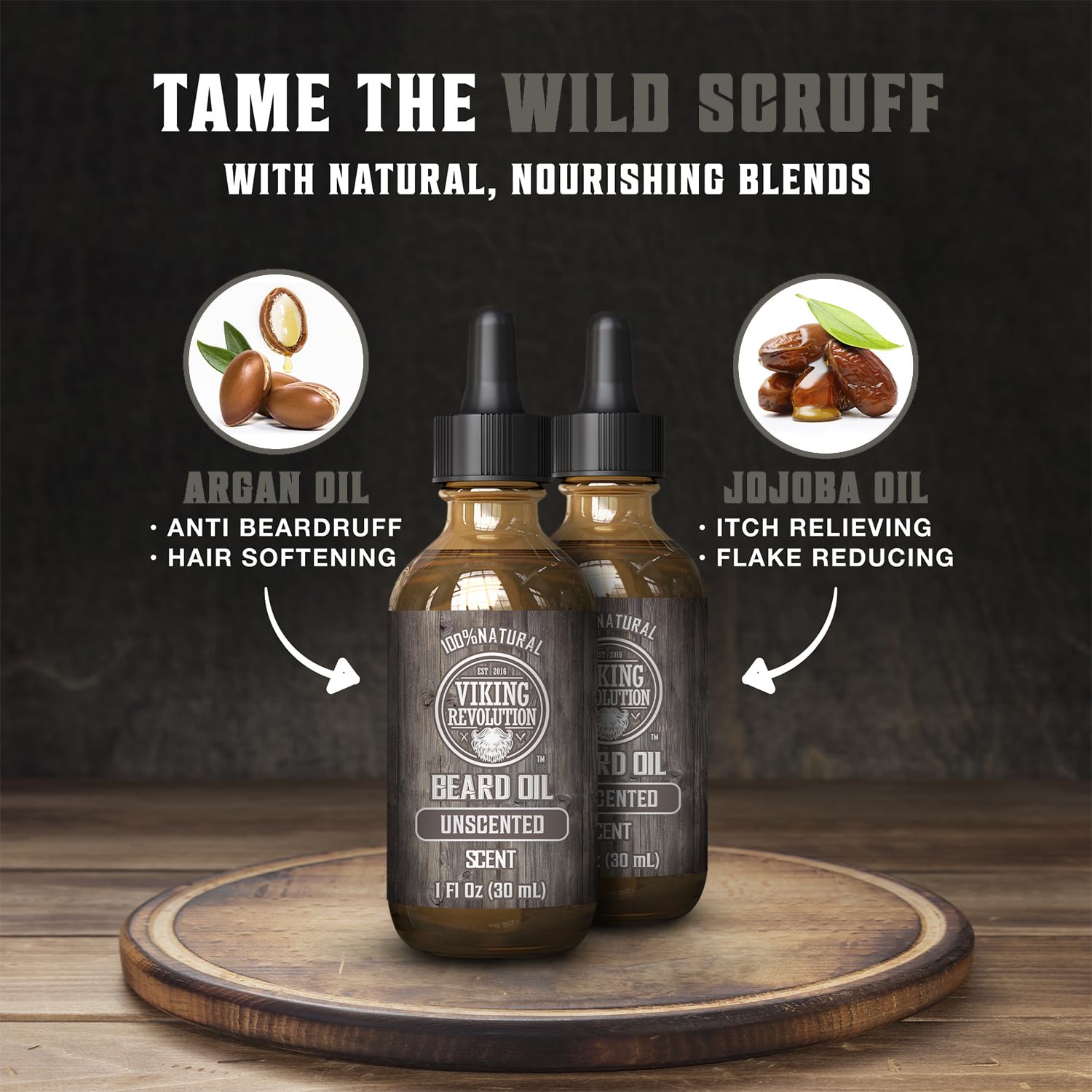 Barba sin fragancia: aceite no perfumado de Viking Revolution, textura no grasa