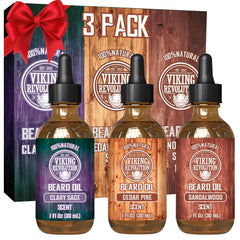 Viking Revolution Aceite Barba Trio: fragancias naturales para una barba mejor cuidada