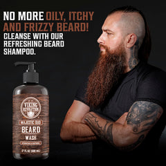 Aceite para barba Viking Revolution con argán y jojoba hidrata profundamente.