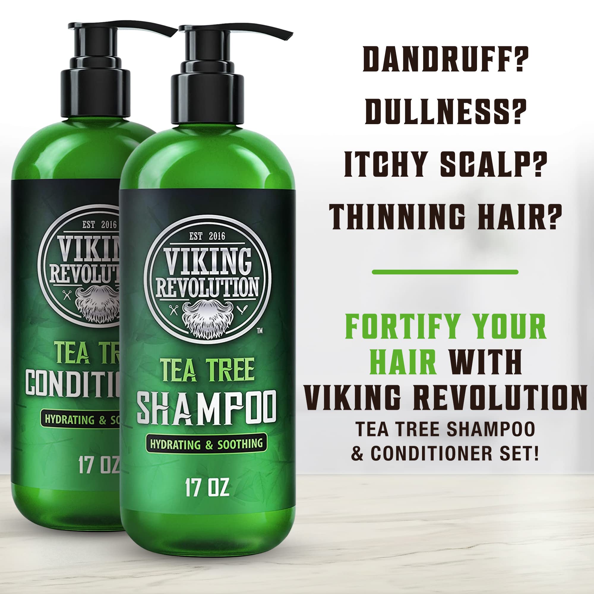 Acondicionador Viking Revolution de árbol de té en botella 17oz para suavidad