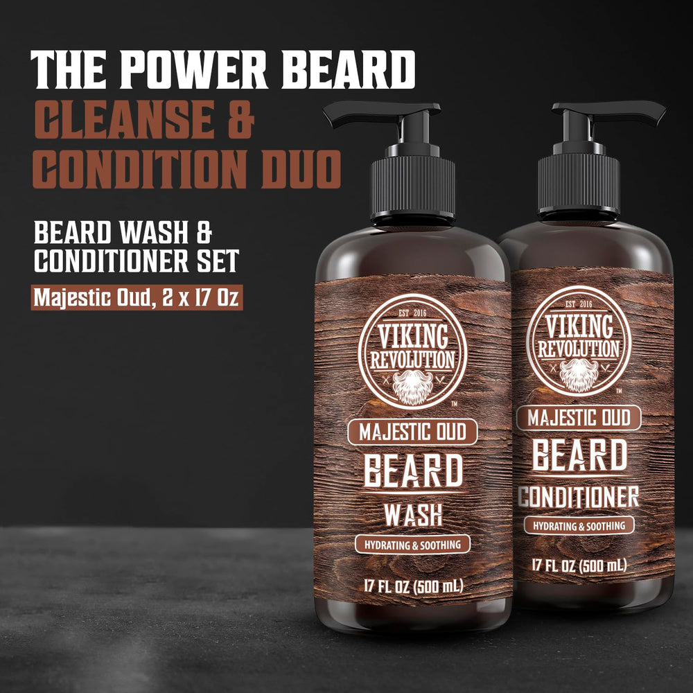 Acondicionador para barba Viking Revolution suaviza y aporta brillo natural.