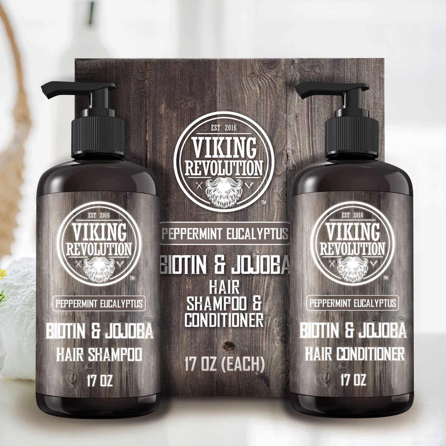 Acondicionador con jojoba de Viking Revolution, acabado suave y manejable.