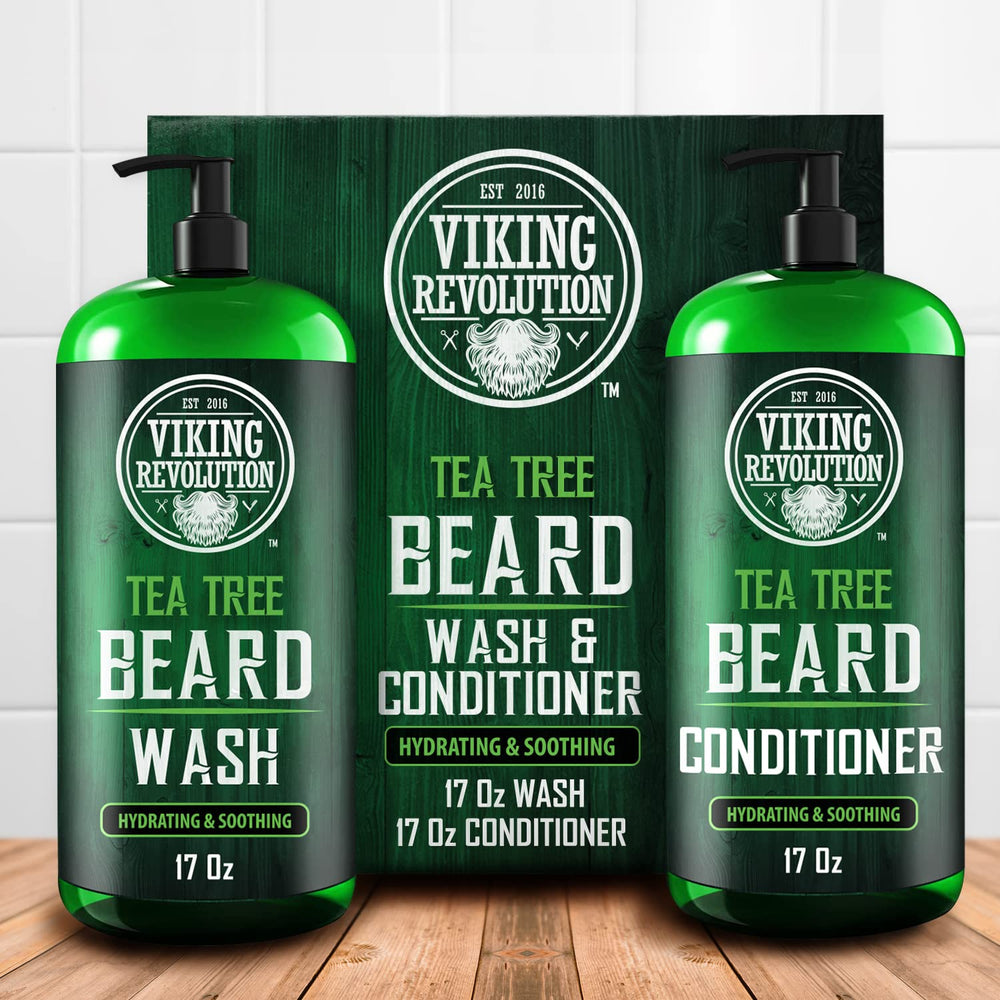 Aplicación suave con Viking Revolution en la barba cubre uniformemente.