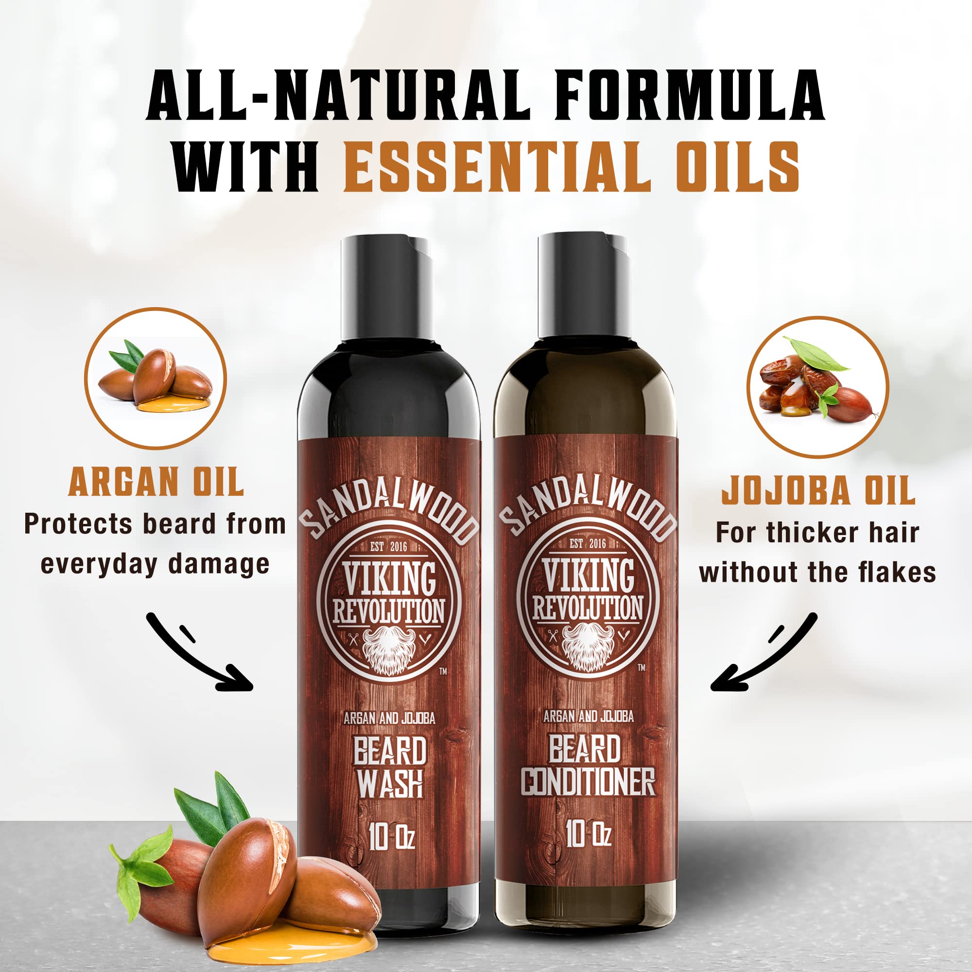 Barba perfumada con sándalo natural para aroma suave.