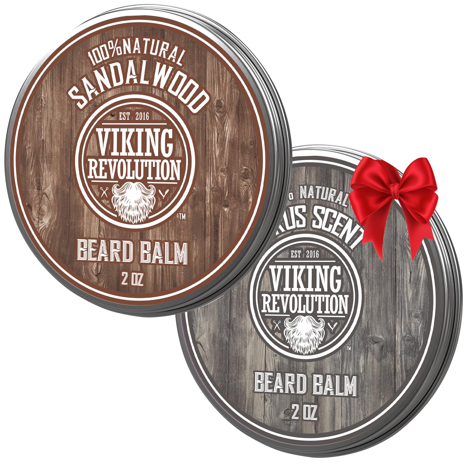 Bálsamo para barba Viking Revolution con citricos y sandalo, tratamiento perfumado para suavizar la barba.