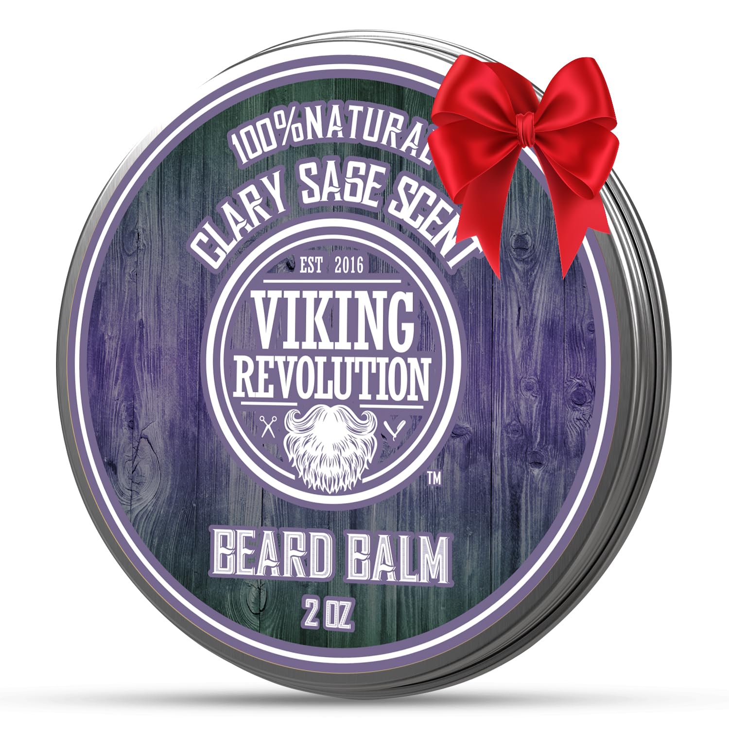 Viking Revolution Bálsamo para barba con salvia sclarea, envase compacto listo para uso diario