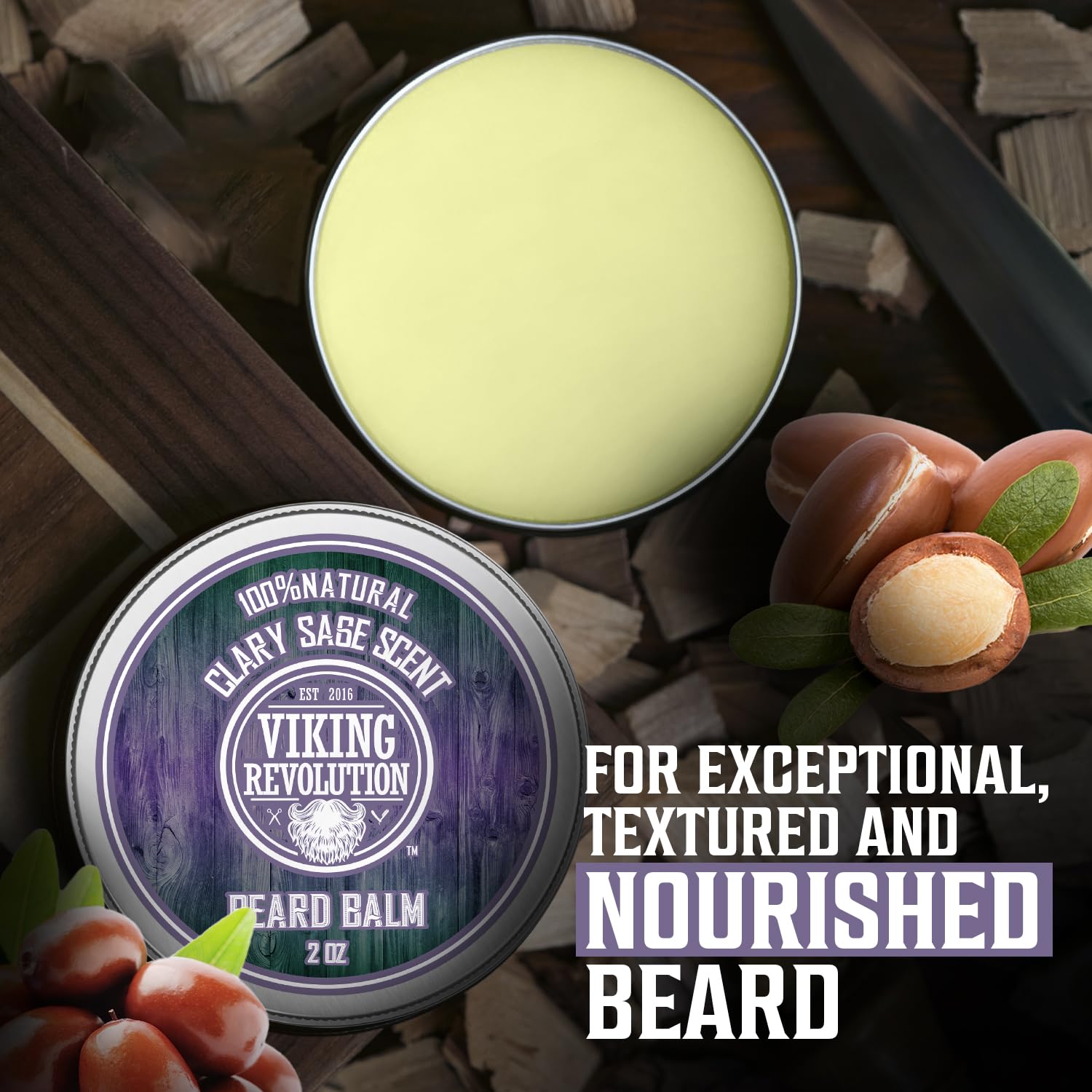 Sensación ligera del Bálsamo para barba Viking Revolution sin grasa