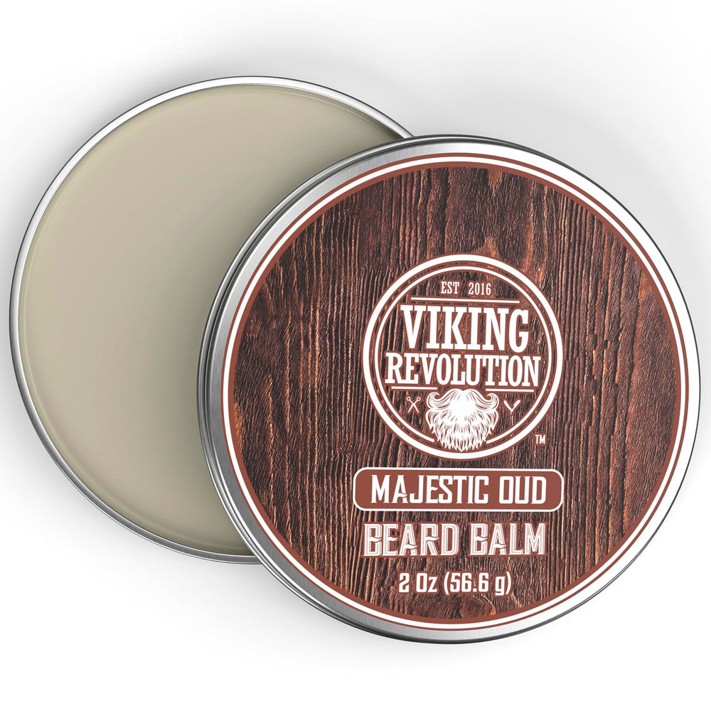 Textura sedosa para barba gracias al bálsamo Oud de Viking Revolution