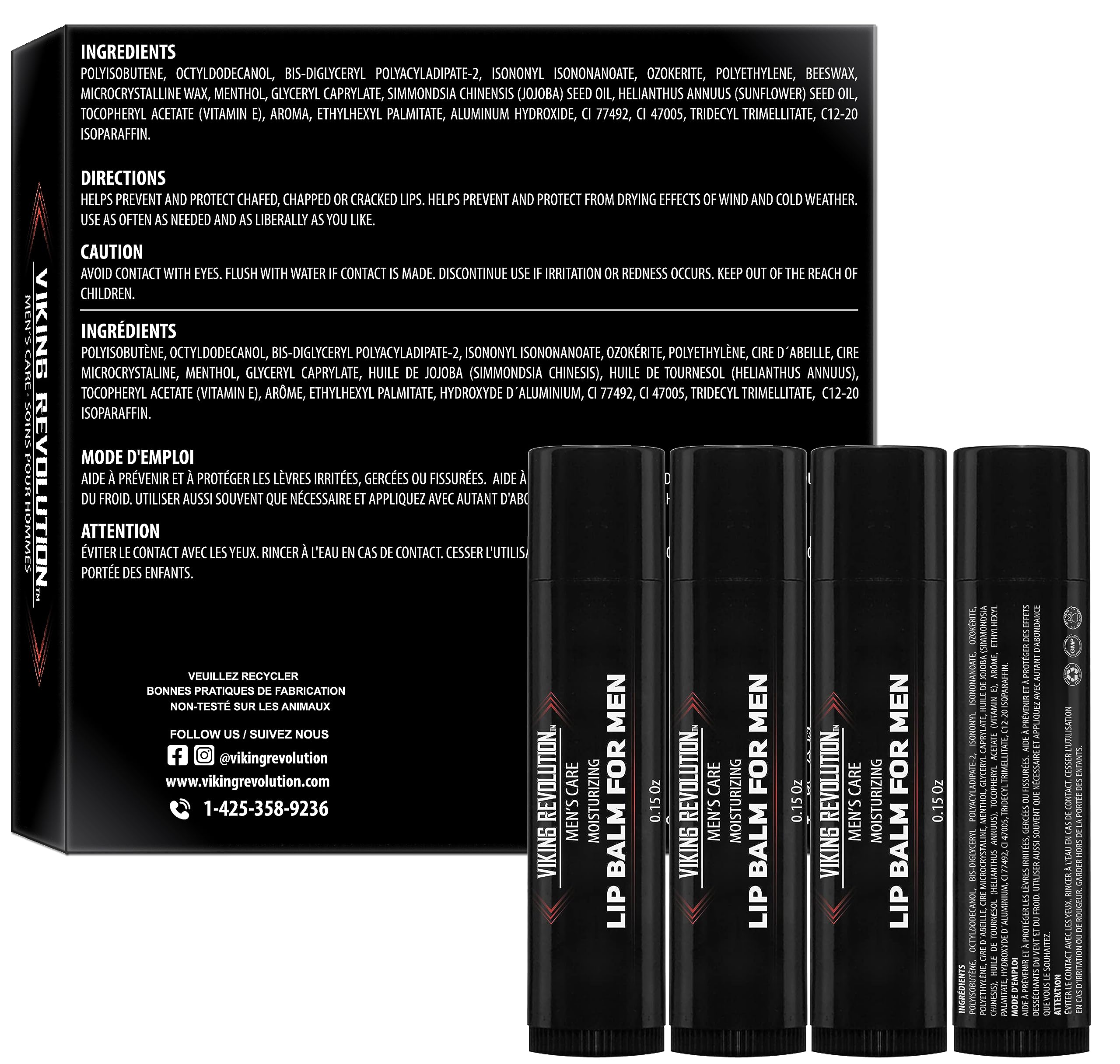 Cuidado nocturno con bálsamo labial Viking Revolution para regeneración suave.