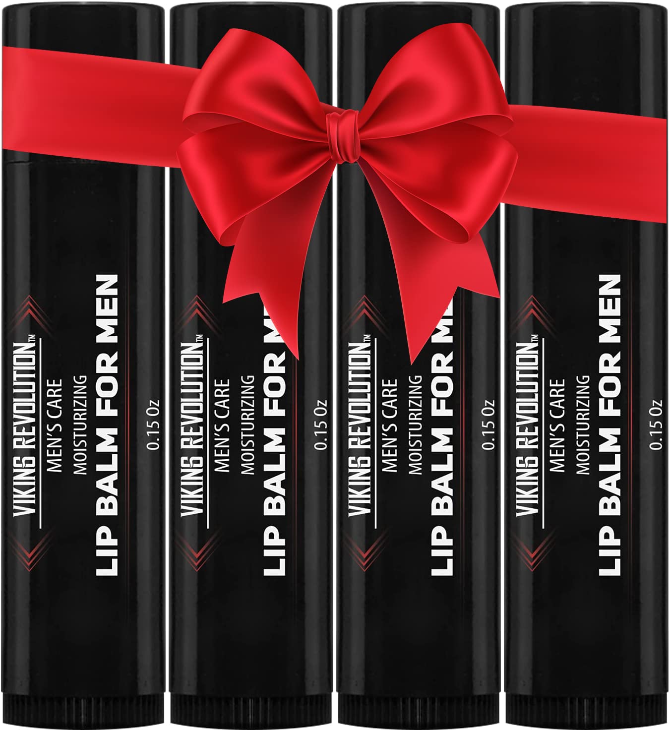 Bálsamo labial Viking Revolution en paquete de 4, hidrata labios secos.