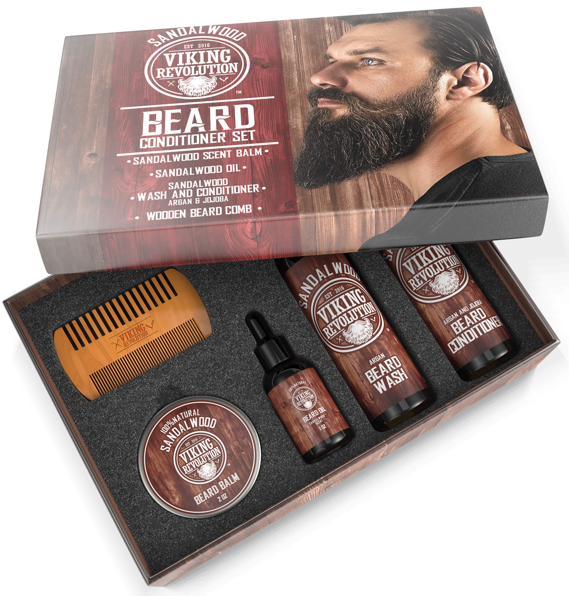 Barba Viking Revolution: bálsamo en lata con sándalo, hidratación para la barba.