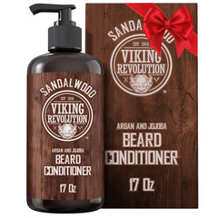 Viking Revolution Barba Acondicionador Argán y Jojoba para hidratación suave y duradera.