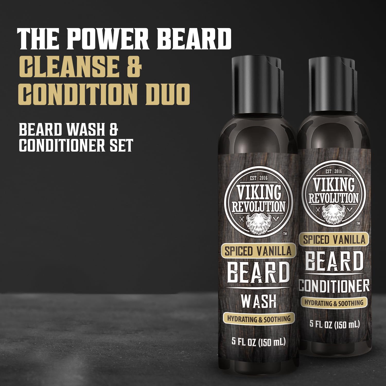 Botella acondicionador para barba de Viking Revolution, desenreda y suaviza la barba.