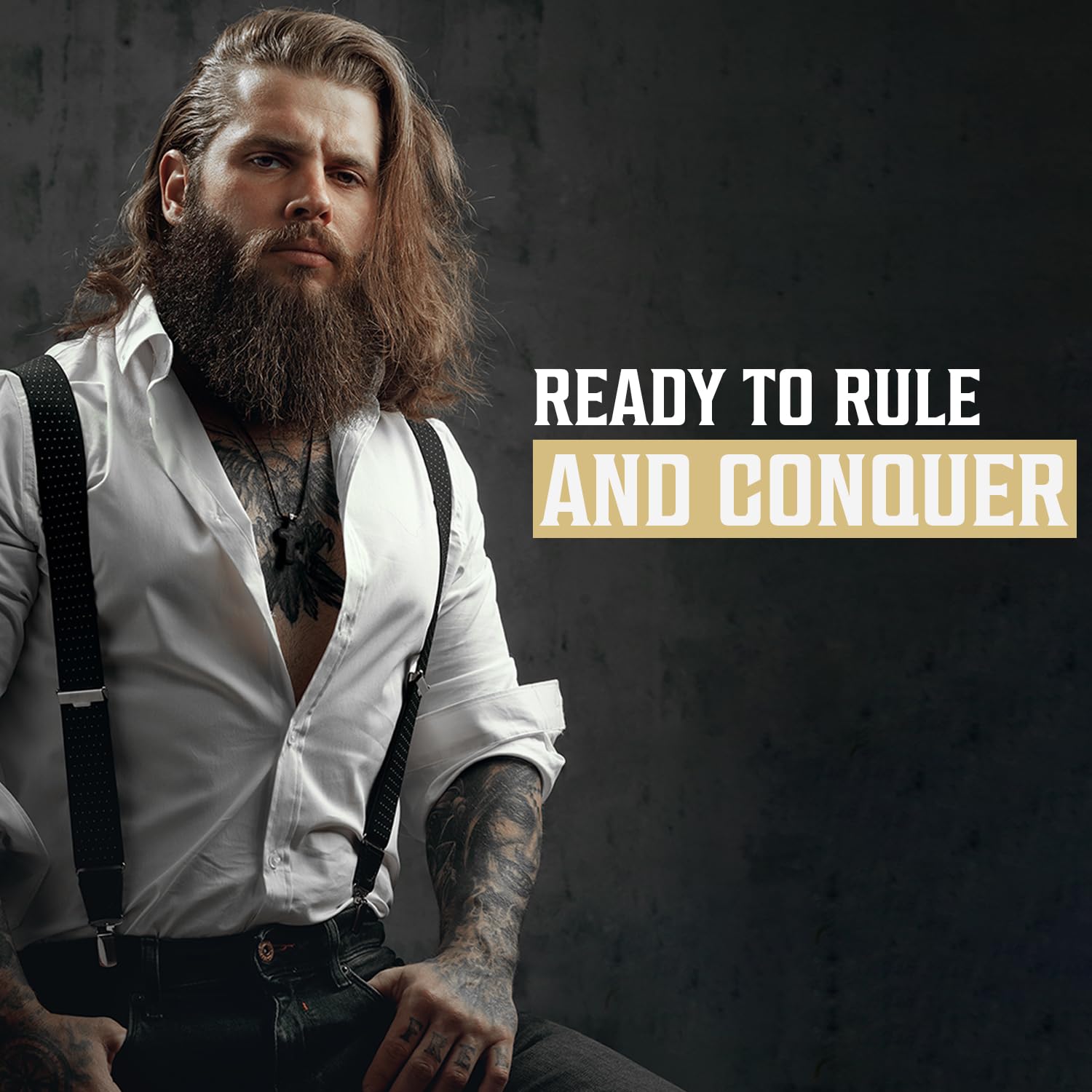 Barba hidratada con Viking Revolution, cuidado profundo para piel y cabello.