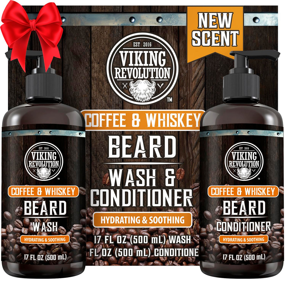 Viking Revolution Barba Lavado Coffee Whiskey: limpieza suave y aroma duradero