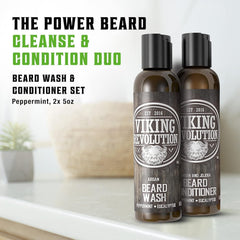 Champú para barba Viking Revolution limpia y suaviza el vello con delicadeza.