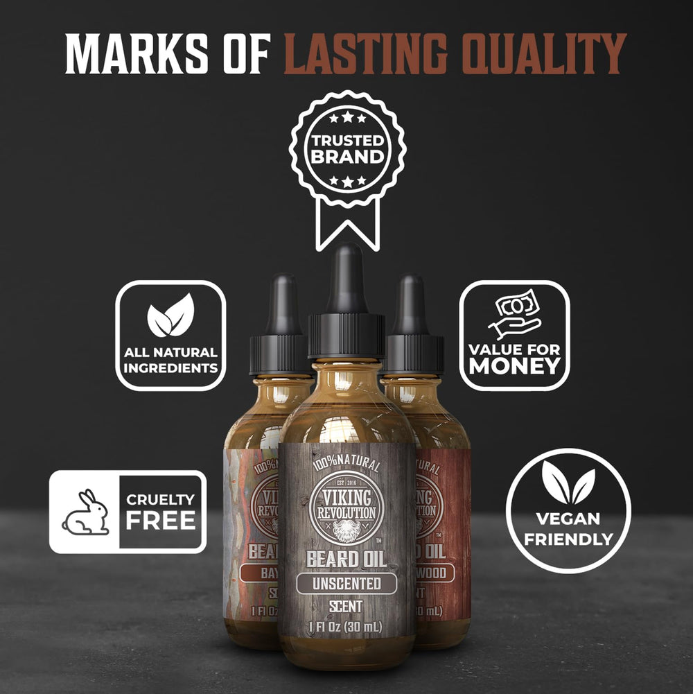 Viking Revolution Aceite para barba textura aceitosa suave y manejable.
