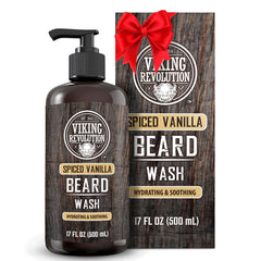 Viking Revolution Shampoing Barbe Vanille Épice: bouteille prête à nourrir la barbe.