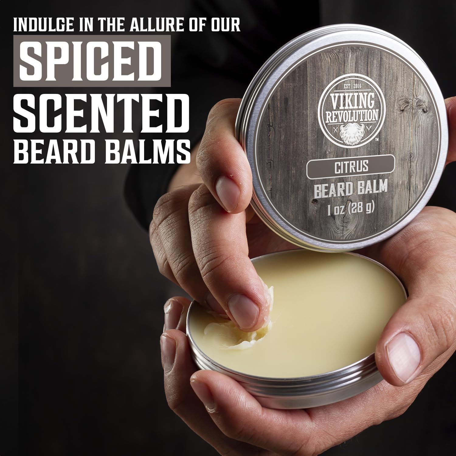 Viking Revolution Baume Barbe Variété Agrumes: fraîcheur durable et peau apaisée.