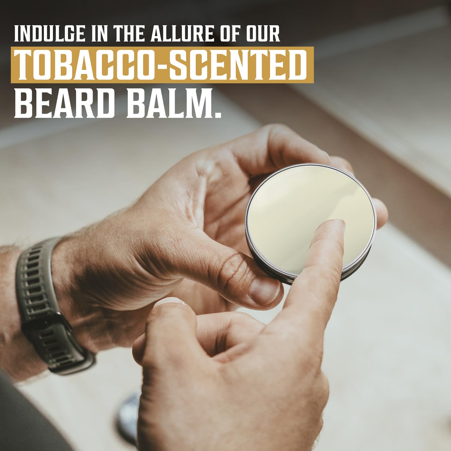 Beard texture after use with subtle shine and manageability